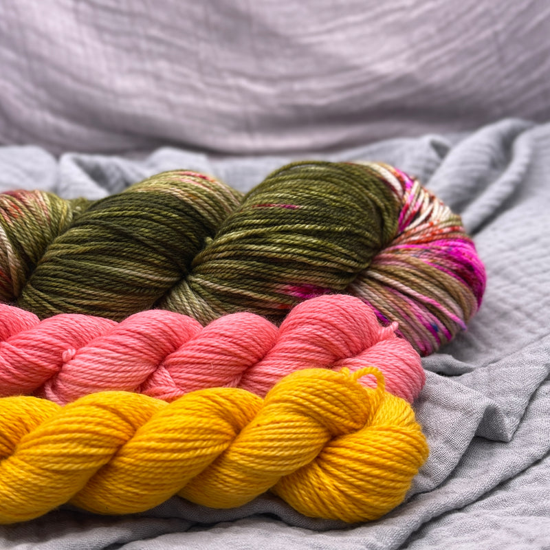 Happy as a Larkspur + Coral of the Bells + Build Me Up Buttercup - Sock Set