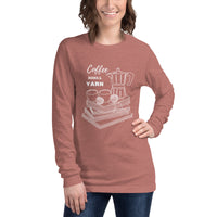 Coffee Books Yarn - Unisex Long Sleeve Tee