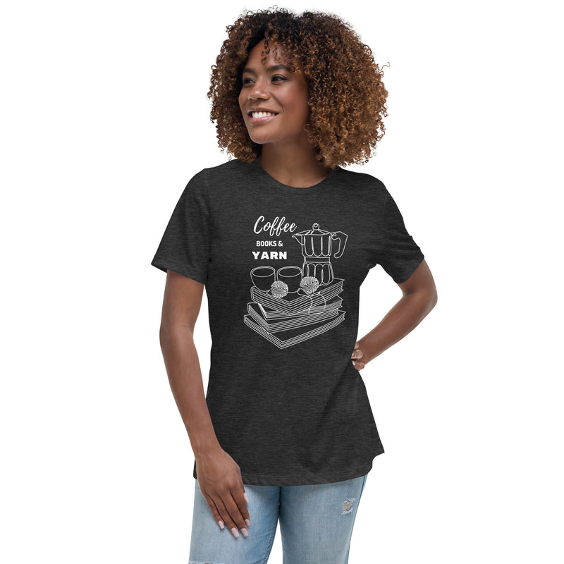 Coffee Books Yarn - Women's Relaxed T-Shirt