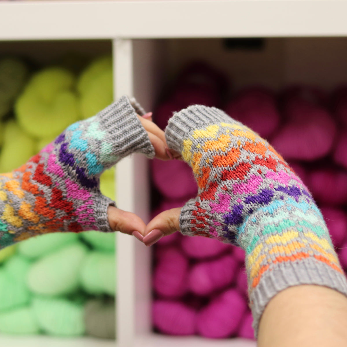 My Rainbow Heart by Tellybean Knits, Stephanie Lotven