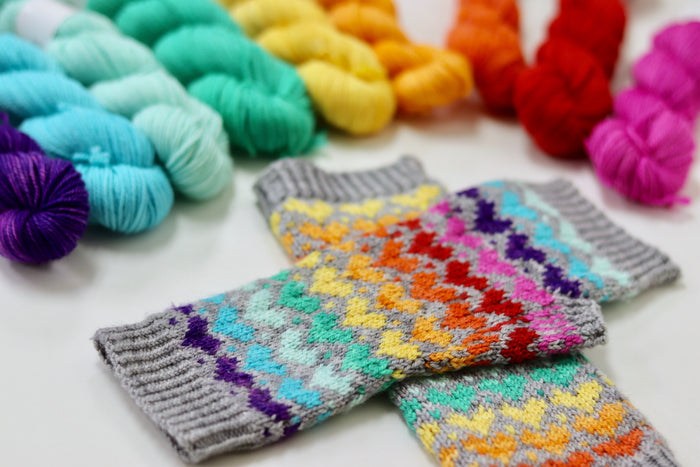 My Rainbow Heart by Tellybean Knits, Stephanie Lotven