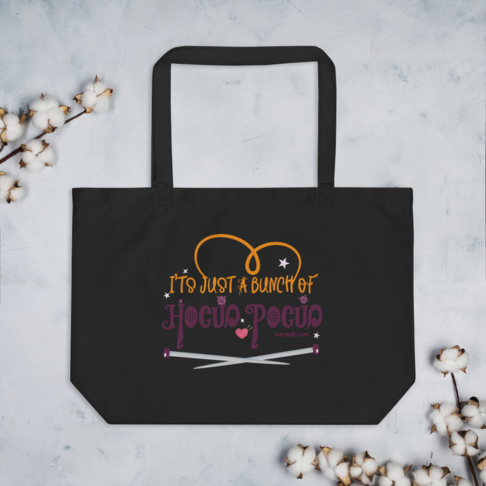 Hocus Pocus - Large Black Organic Tote Bag