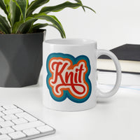 Retro Knit - White Glossy Mug