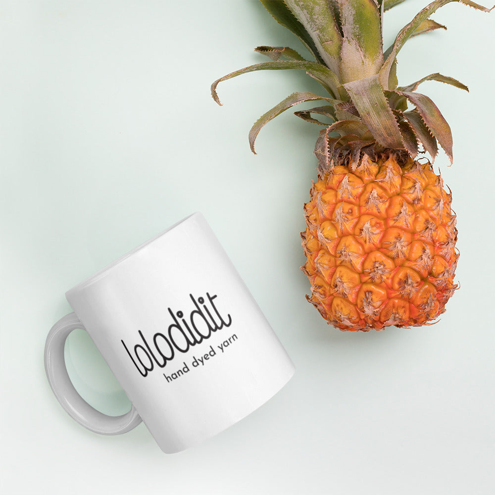 Retro Knit - White Glossy Mug