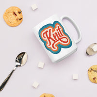 Retro Knit - White Glossy Mug