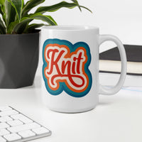Retro Knit - White Glossy Mug