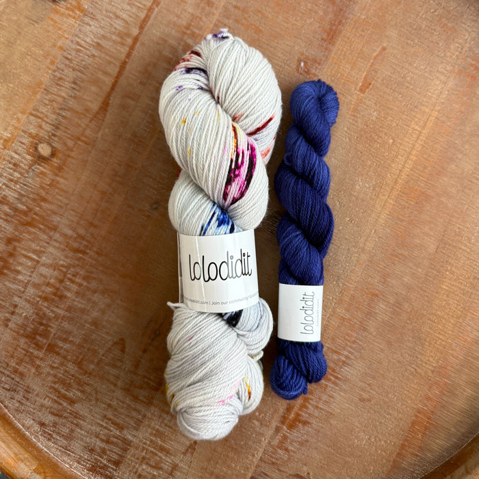 Hippo for Dia de los Muertos + Blurple - Sock Set