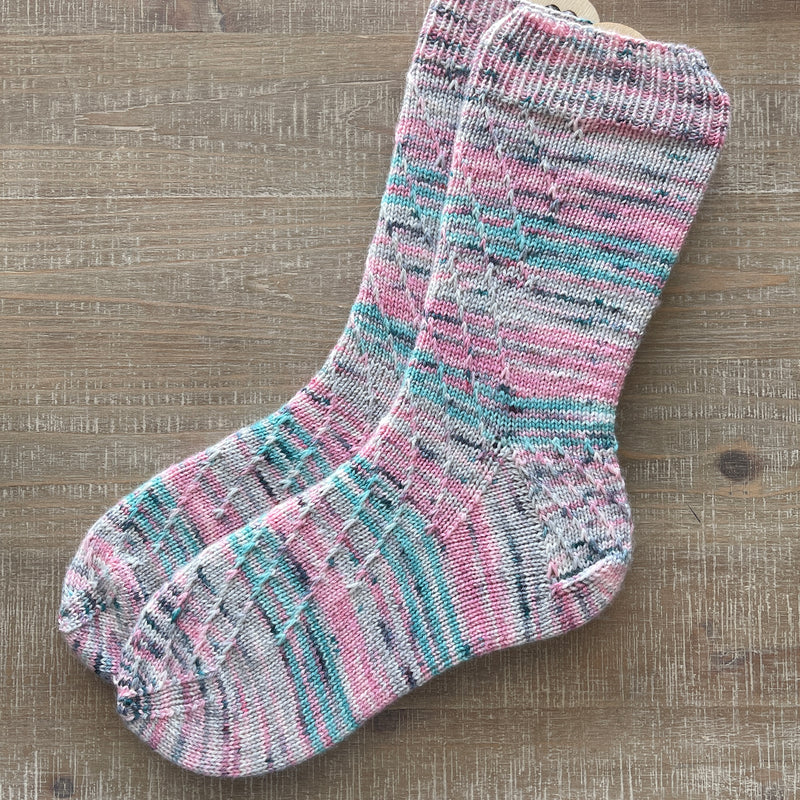 Slipping Sideways Socks (kit) by Lauren Slagle (lolodidit)