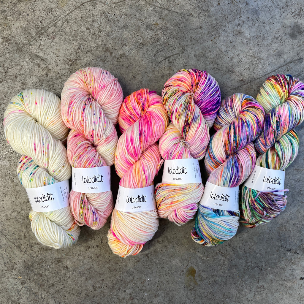 Mardi Gras Box - 6 Skeins of a PARTY! - Ships by Friday, February 2nd