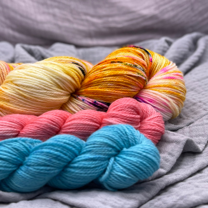 Hannah Lantana + Early Stardrift-ing Into Space + Coral of the Bells - Sock Set