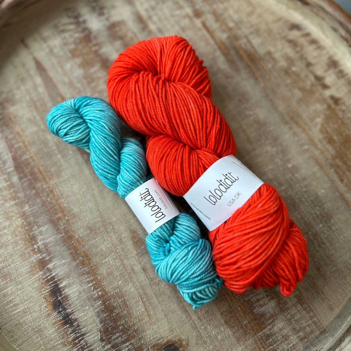 Not A Wallflower + Blue Tourmaline USA DK Sock Set