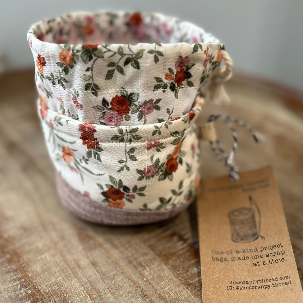 Ball Sack Project Bag - No. 2 - the Scrappy Thread by Erika Hall