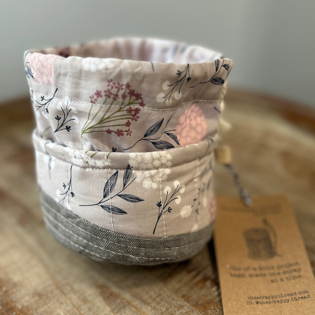 Ball Sack Project Bag - No. 3 - the Scrappy Thread by Erika Hall