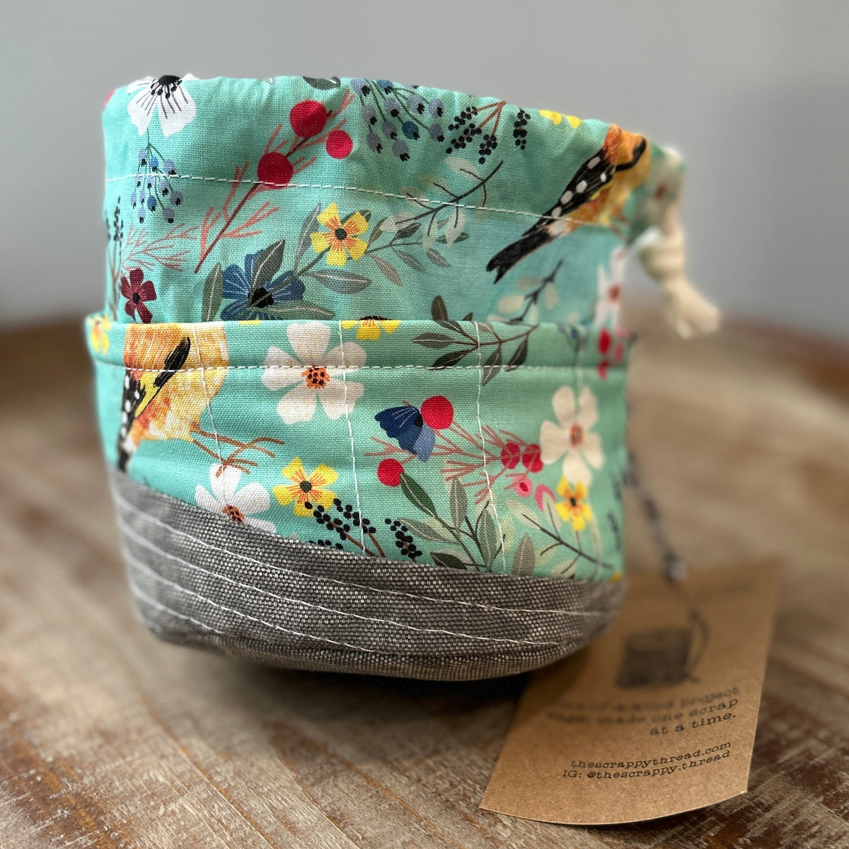 Ball Sack Project Bag - No.9 - the Scrappy Thread by Erika Hall