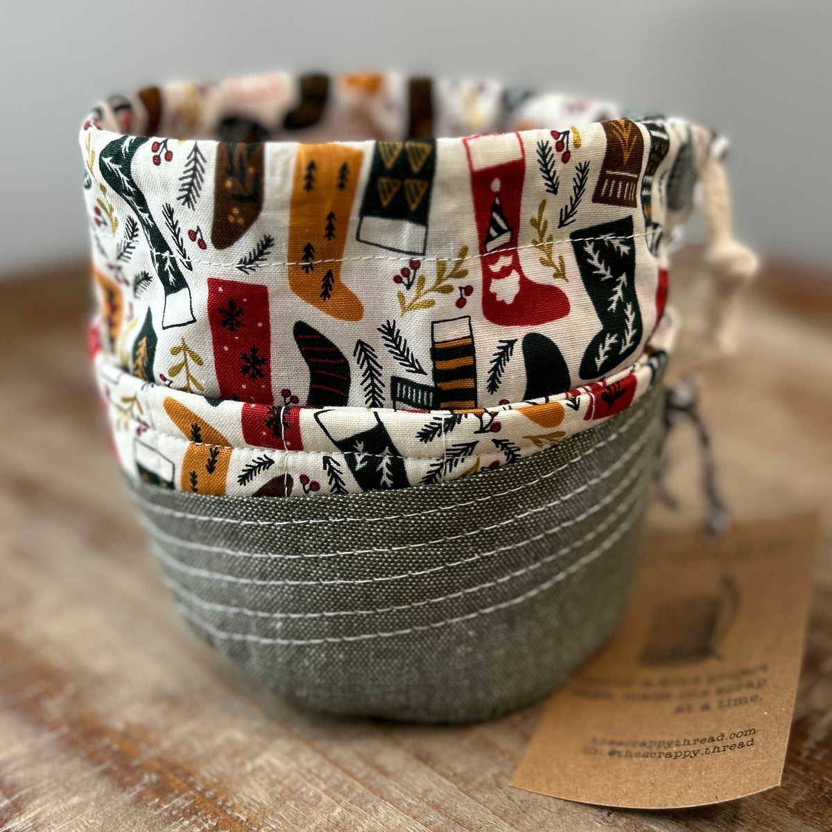 Ball Sack Project Bag - No.11 - the Scrappy Thread by Erika Hall