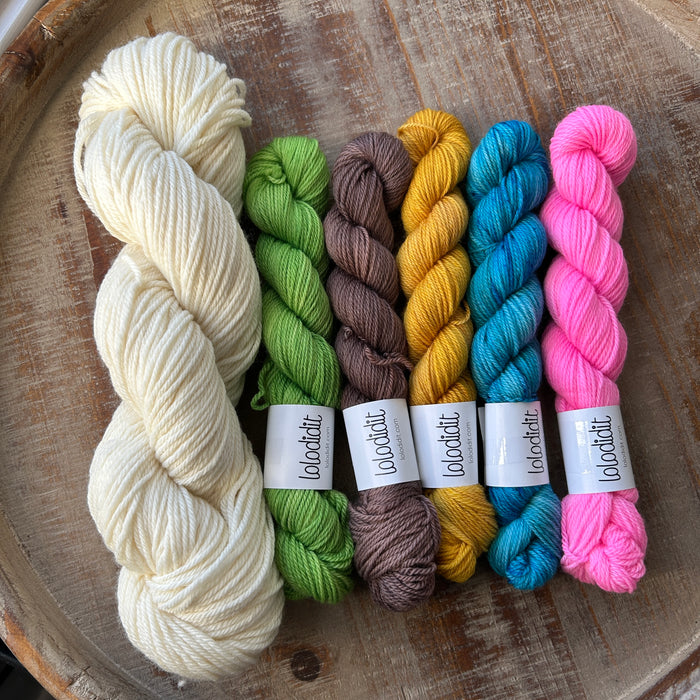 Flock of Flamingos Cowl by Tellybean Knits - Stephanie Lotven KIT