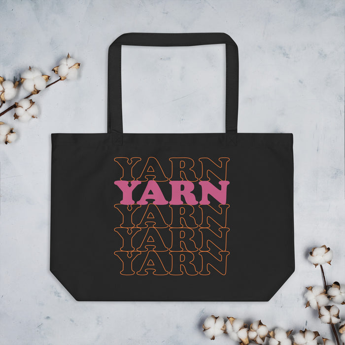 YARN YARN YARN- Large Black Tote