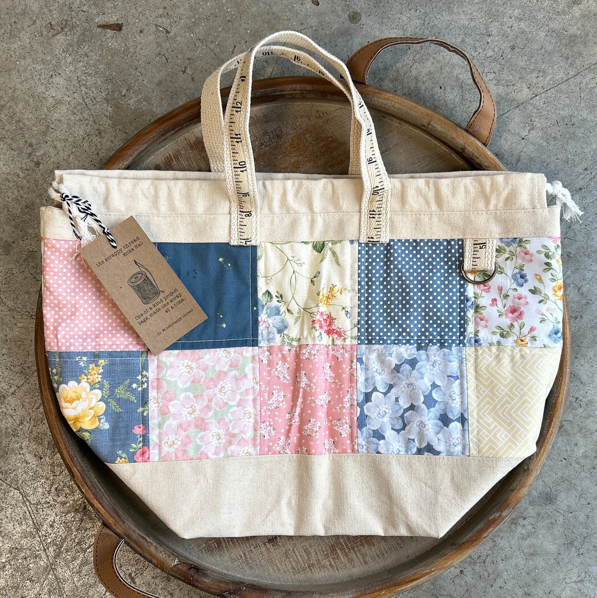 Tote Sack Project Bag - No. 9 - the Scrappy Thread by Erika Hall