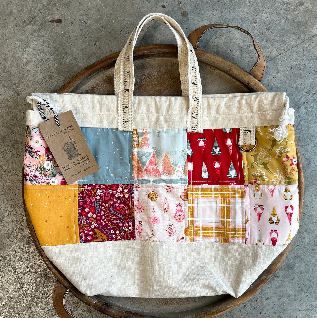Tote Sack Project Bag - No. 8 - the Scrappy Thread by Erika Hall