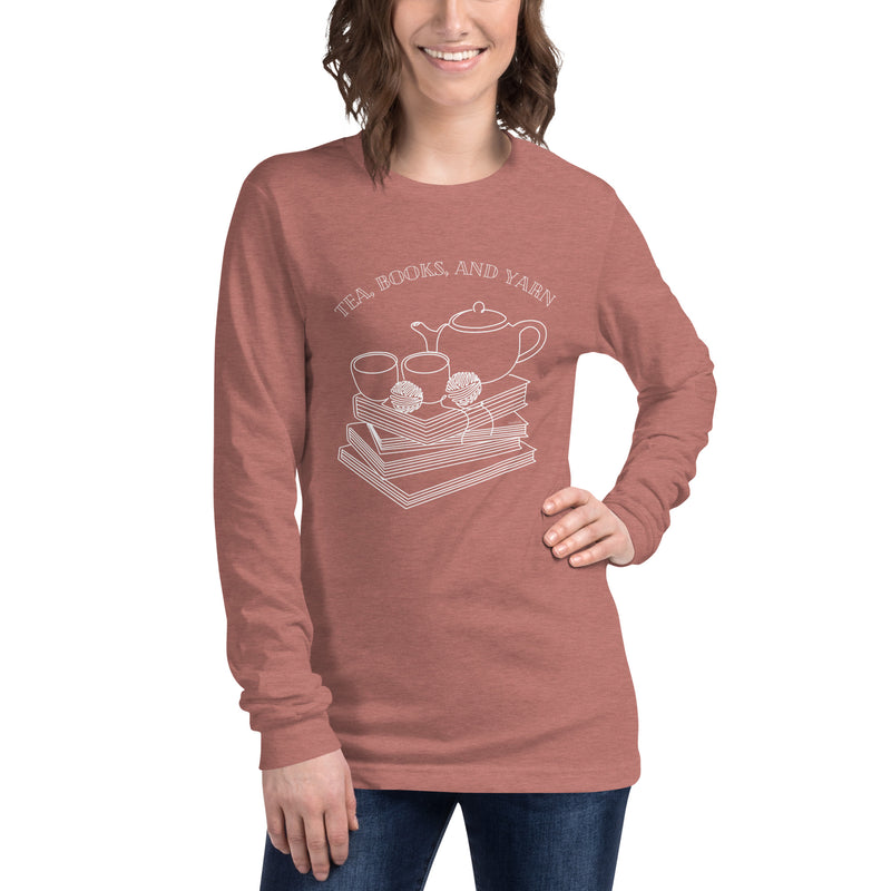 Tea Books Yarn - Unisex Long Sleeve Tee