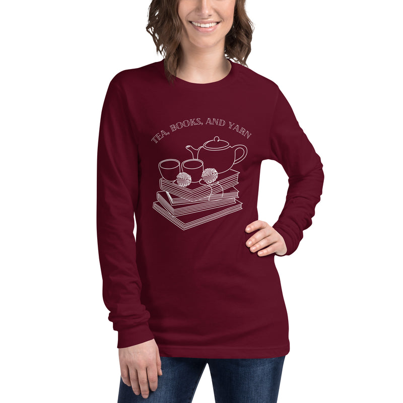 Tea Books Yarn - Unisex Long Sleeve Tee