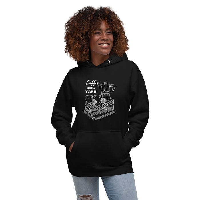 Coffee Books Yarn - Unisex Hoodie