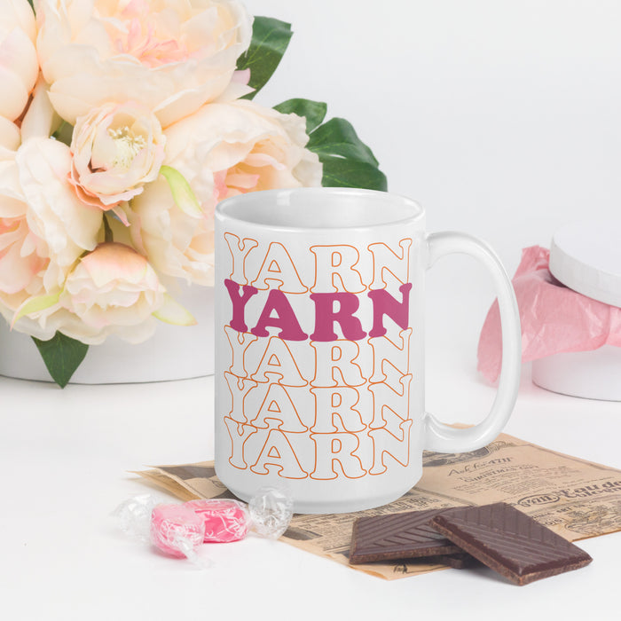 YARN YARN YARN - White Glossy Mug