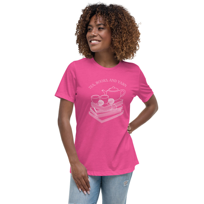 Tea Books Yarn - Women's Relaxed T-Shirt