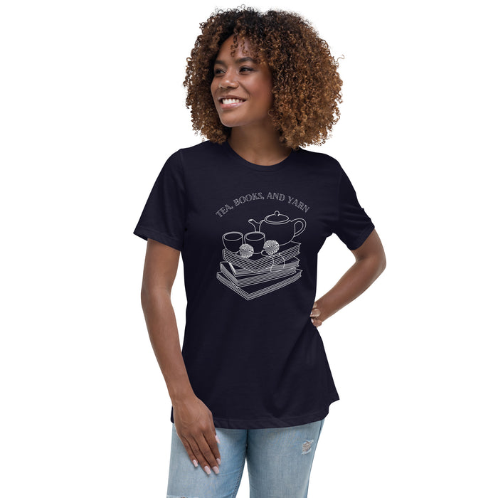 Tea Books Yarn - Women's Relaxed T-Shirt