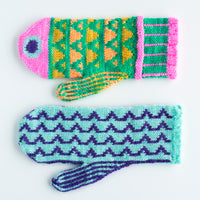 Fishkins Mittens by Tellybean Knits, Stephanie Lotven