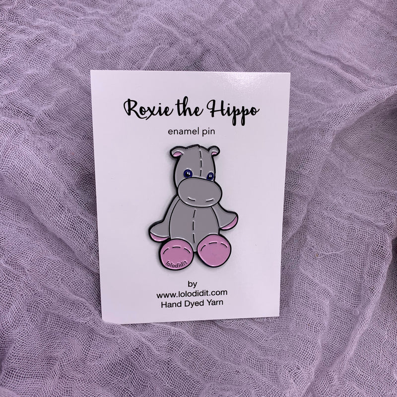 Roxie the Hippo enamel pin