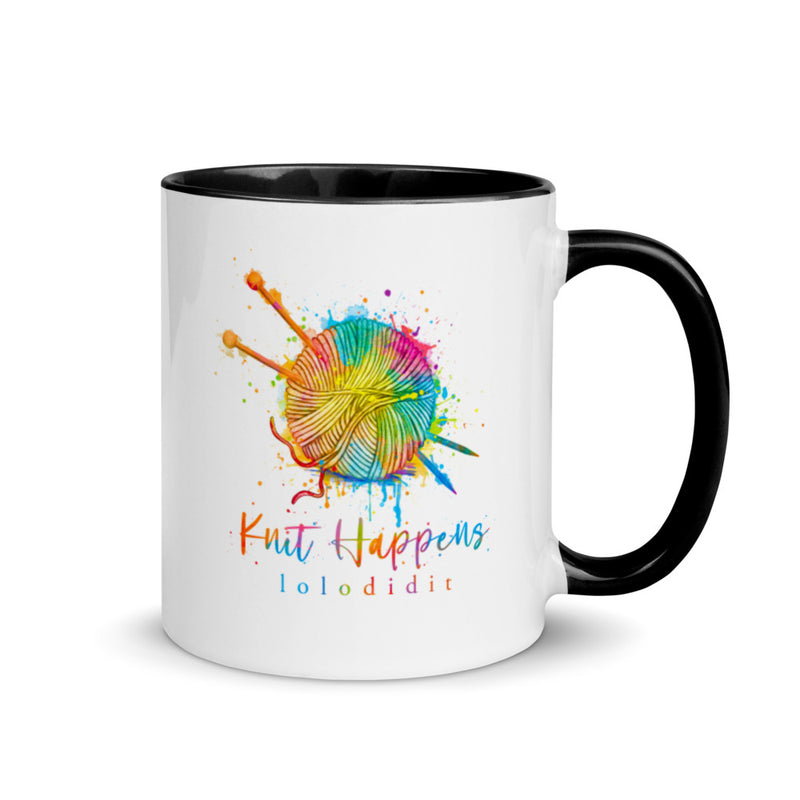 KNIT HAPPENS - Mug with Color Inside