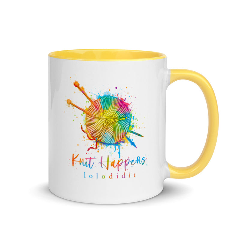 KNIT HAPPENS - Mug with Color Inside