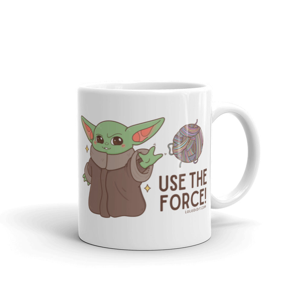 USE THE FORCE - White glossy mug