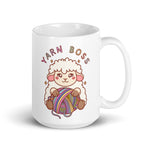 YARN BOSS - white glossy mug