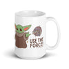 USE THE FORCE - White glossy mug